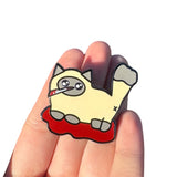 Scary Cat Enamel Pin- Mr. Cashmere the Evil Kitty