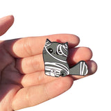 Scary Cat Enamel Pin- Michelle the Mummy Kitty