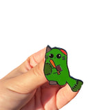 Scary Cat Enamel Pin- Eddie the Zombie