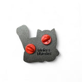 Scary Cat Enamel Pin- Mr. Cashmere the Evil Kitty